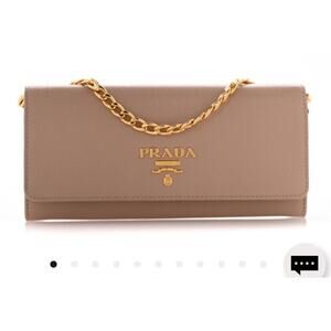 Tan Prada Wallet On Chain